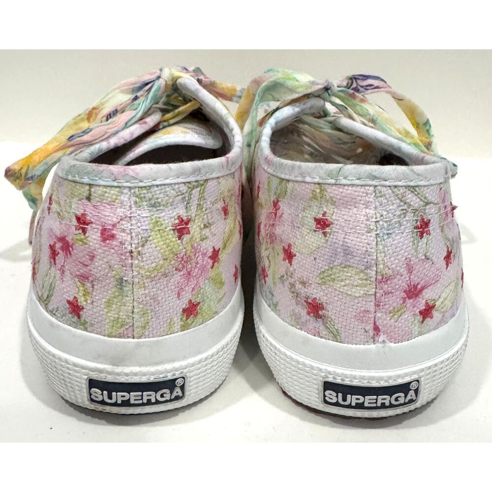 LoveShackFancy x Superga Floral Embroidered Low Top Sneakers Feminine Size 8.5 - Picture 5 of 8
